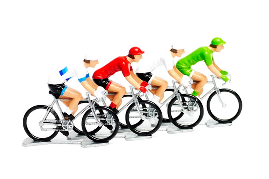 ツールドフランス 自転車レース フィギュア ツールドフランスの国で作られるミニチュアサイクリストの新
